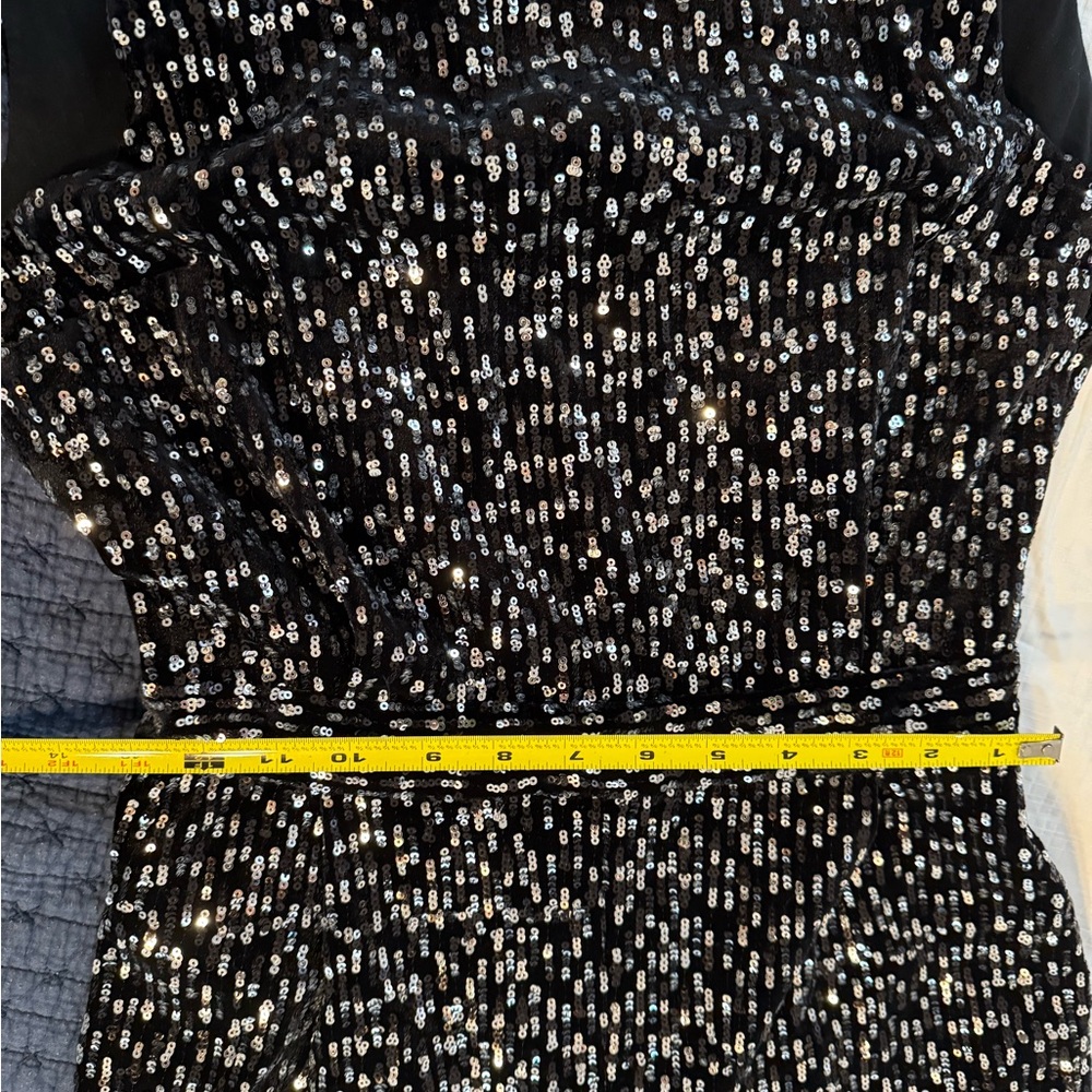 Sezane Black and Silver Sequin Jumpsuit NWT - Picture 8 of 9